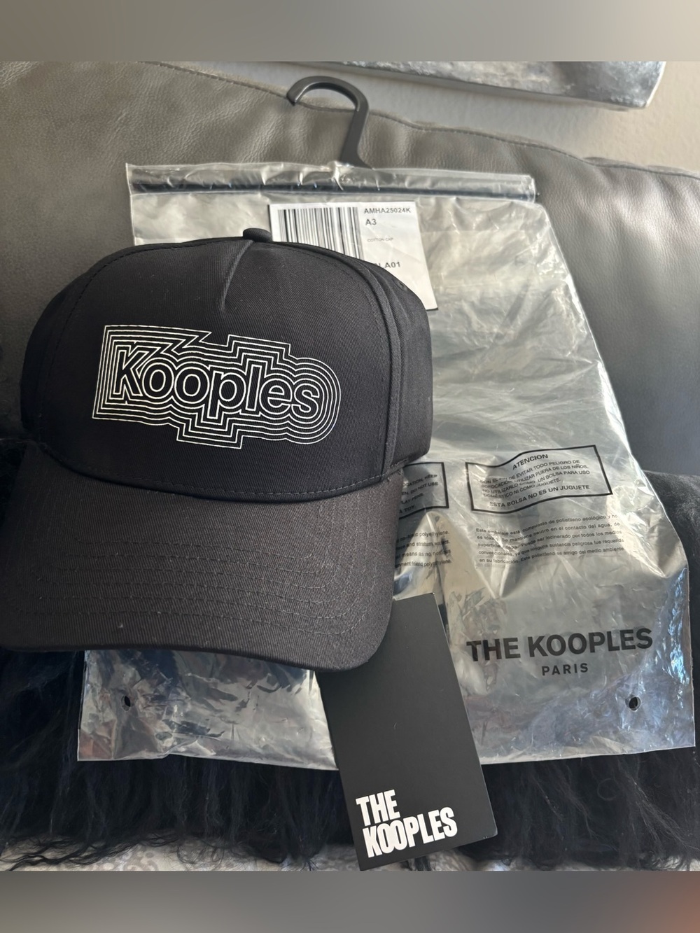 NWT- The Kooples Blk Baseball Cap - Unisex